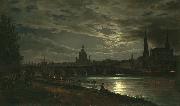 Johan Christian Dahl View of Dresden in the Moonlight (mk10) china oil painting artist